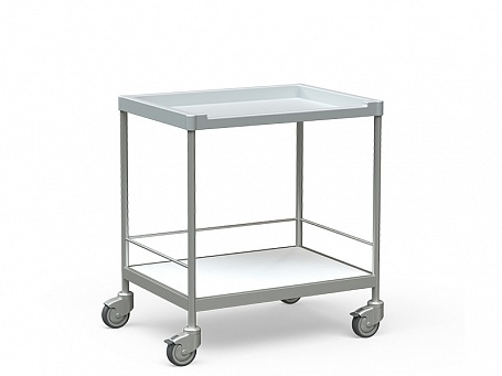 Столик-тележка медицинский процедурный Белва БТ-СТН-372-мини с 2 полками